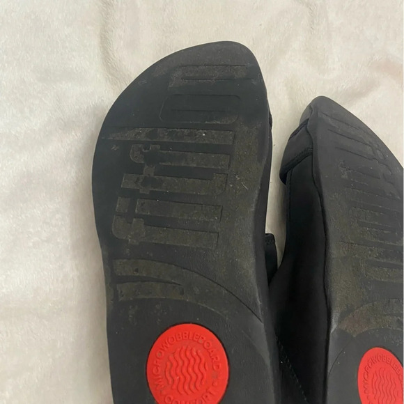 FitFlop Gogh Moc Mens Adjustable Leather Slides - Picture 5 of 8